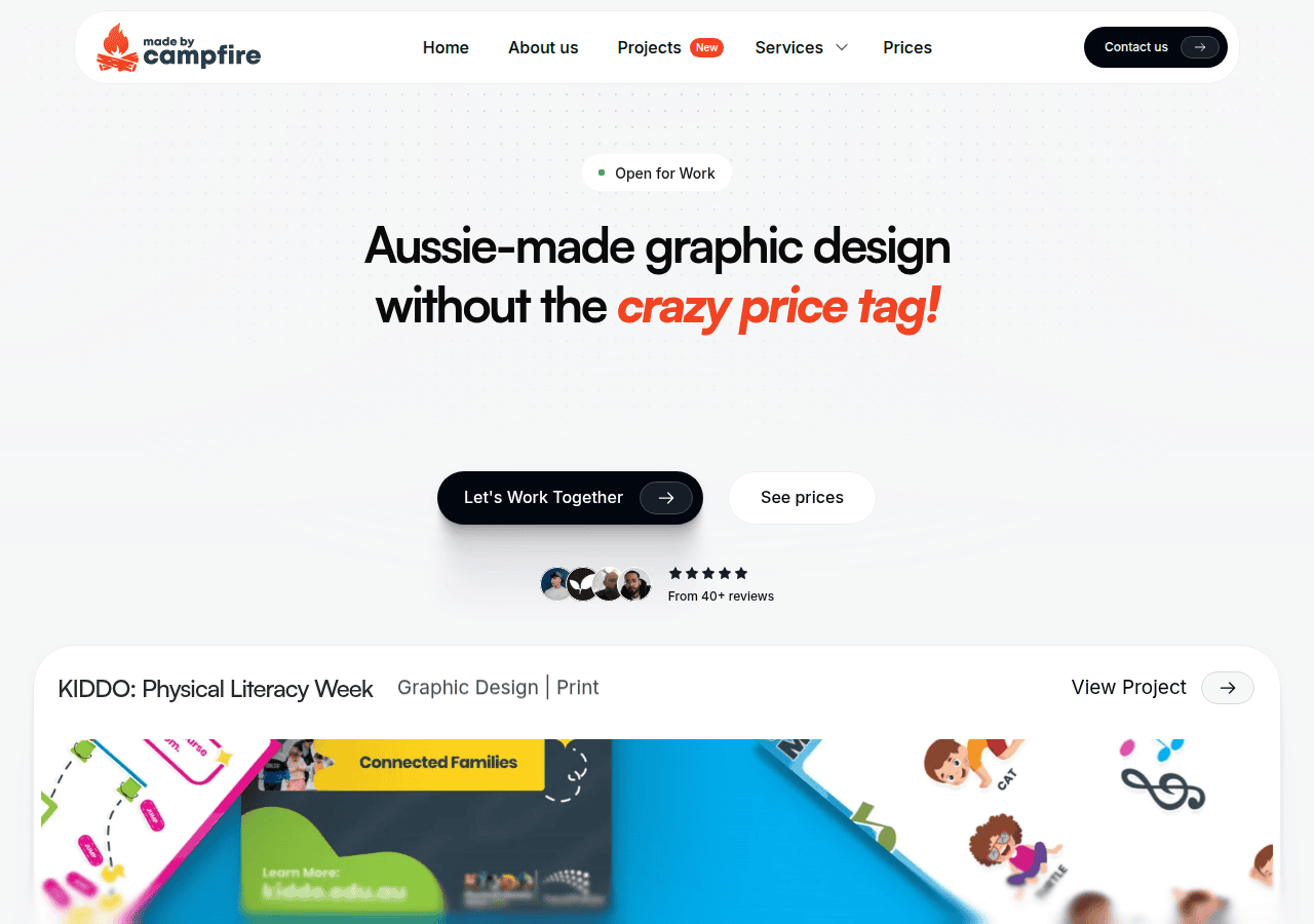 Screenshot of madebycampfire.com