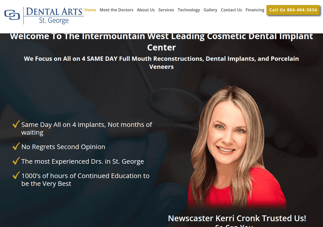 Screenshot of stgeorgedentalarts.com