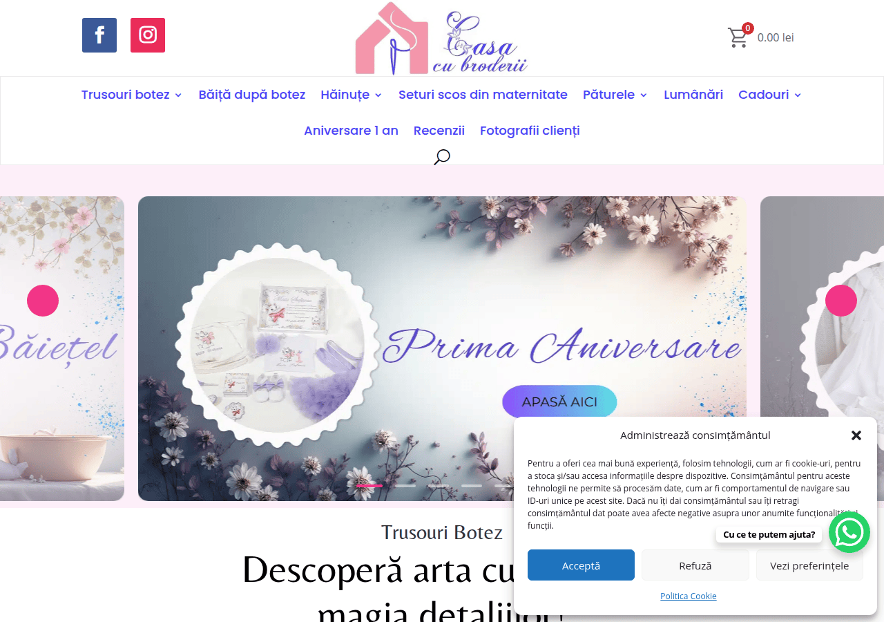 Screenshot of casacubroderii.ro