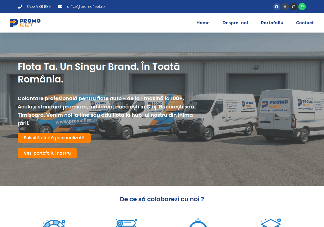 Screenshot of promofleet.ro