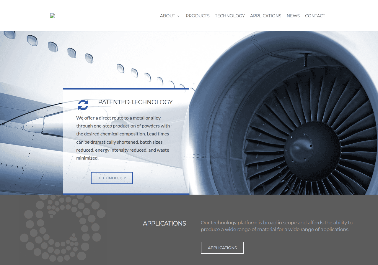 Screenshot of nanoscalepowders.com