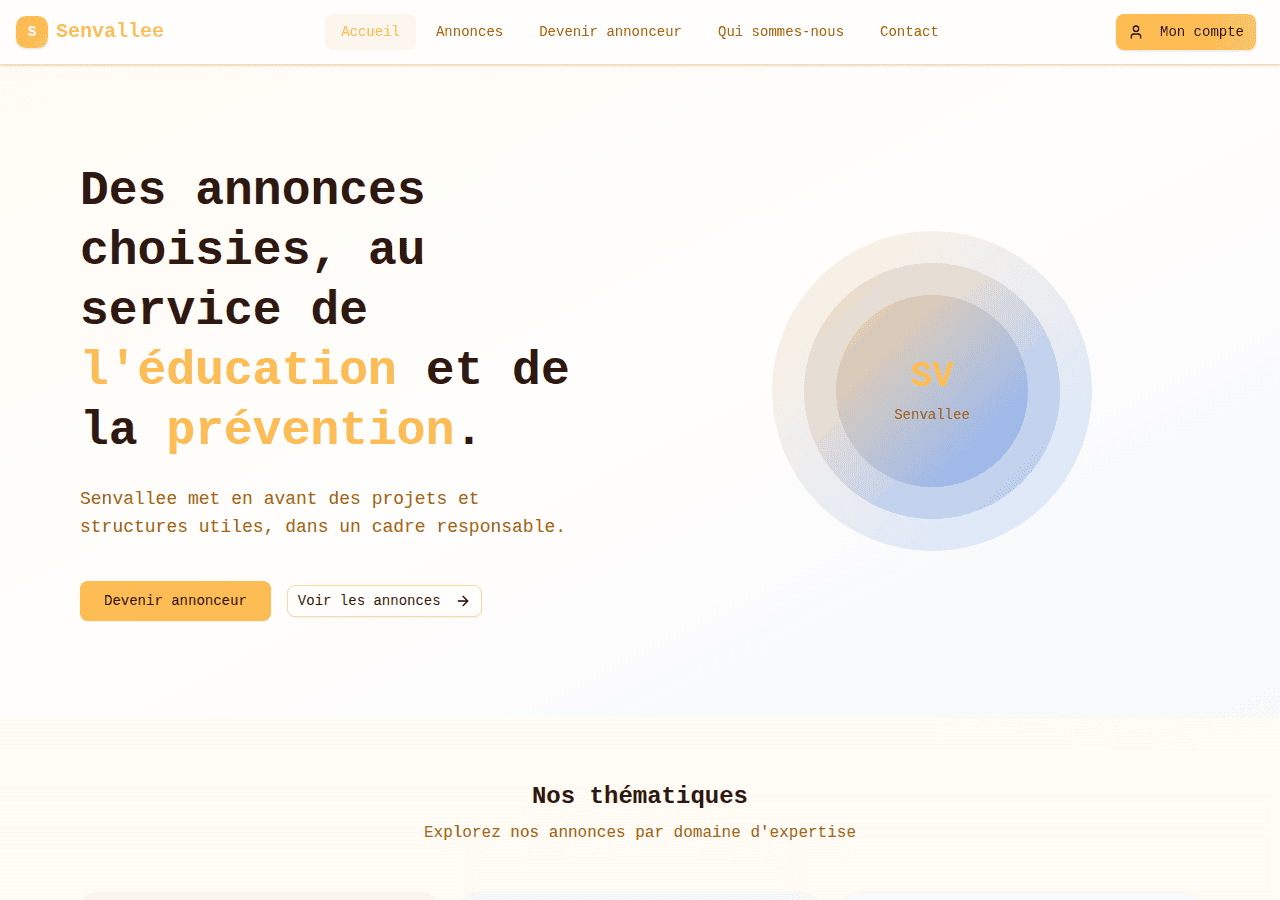 Screenshot of senvallee.com