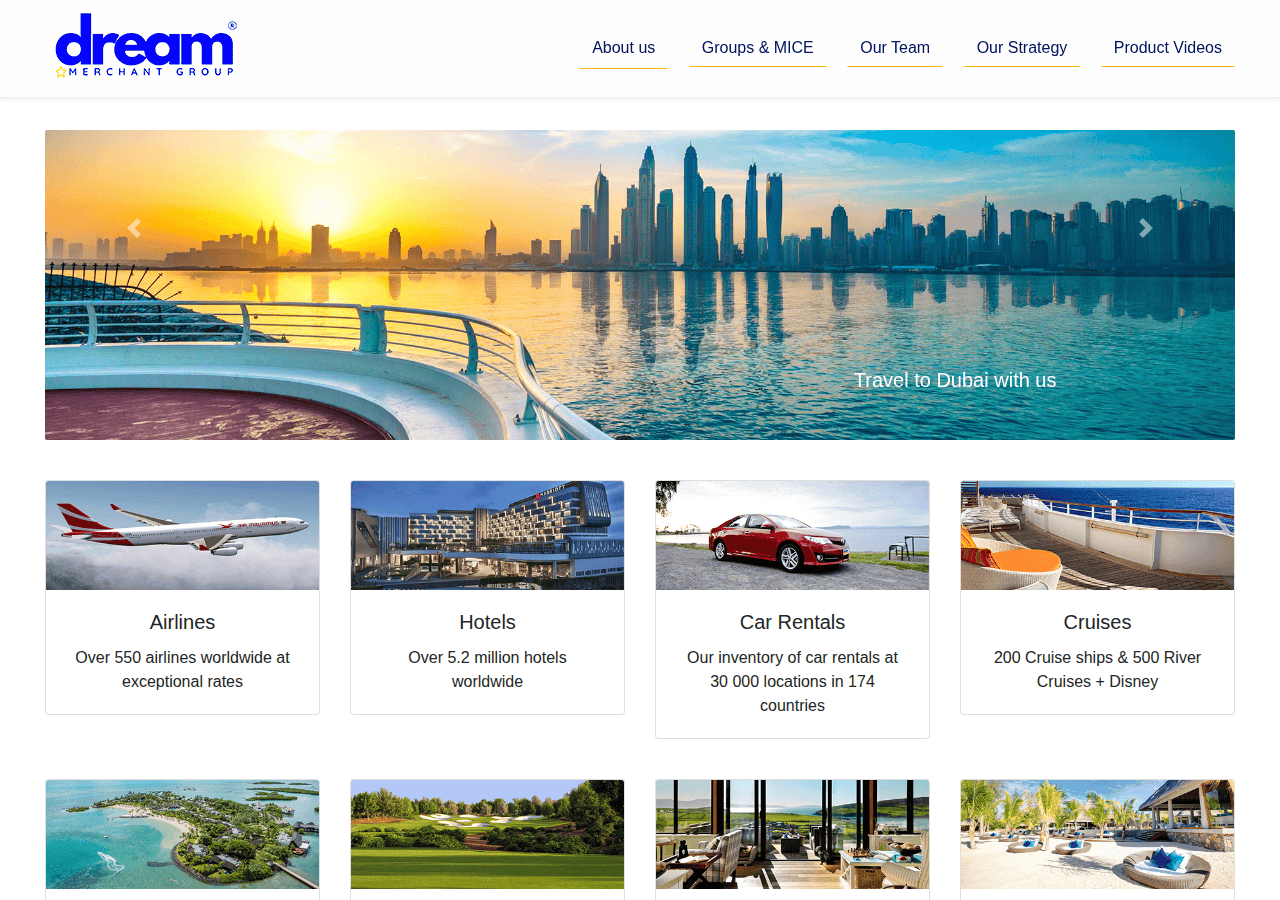 Screenshot of dreammerchants.co.za