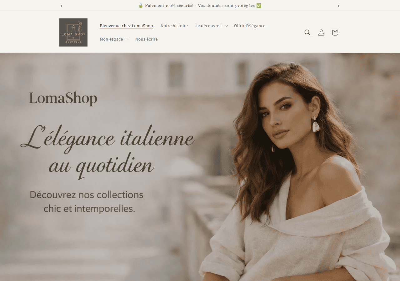 Screenshot of lomashop.fr