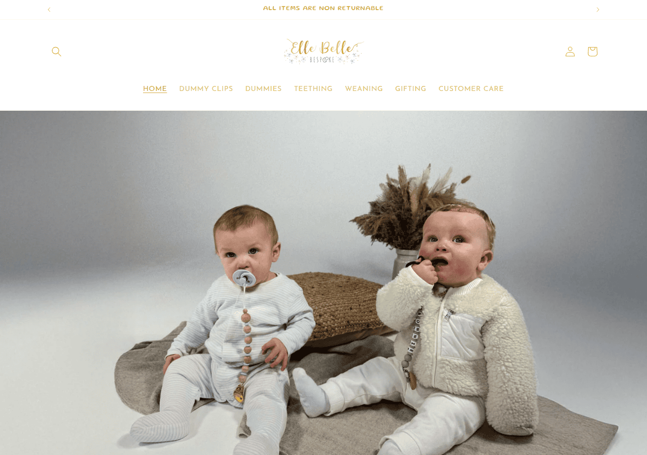 Screenshot of ellebellebespoke.co.uk