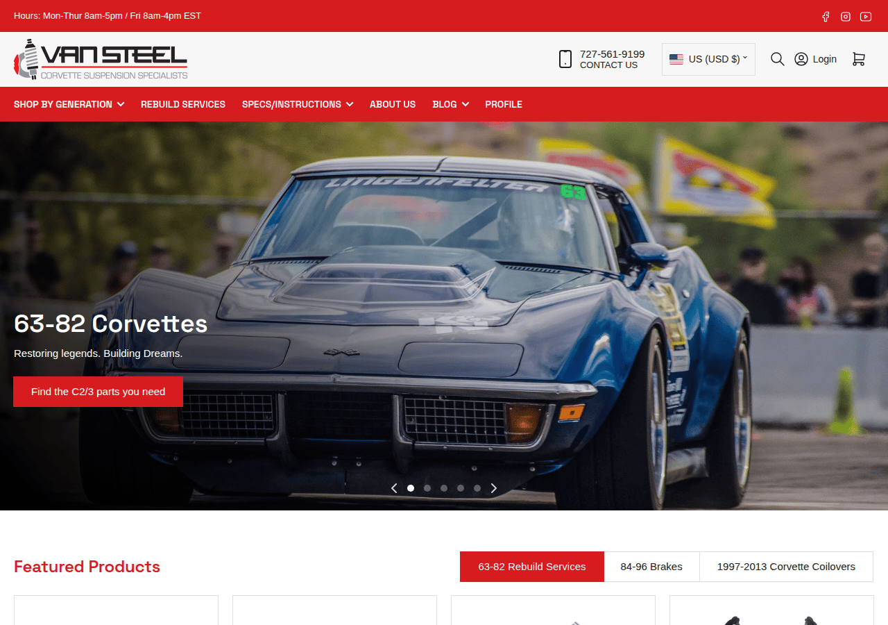 Screenshot of vansteel.com
