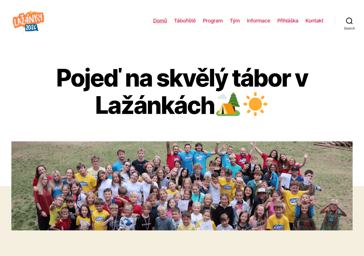 Screenshot of tabor-lazanky.cz