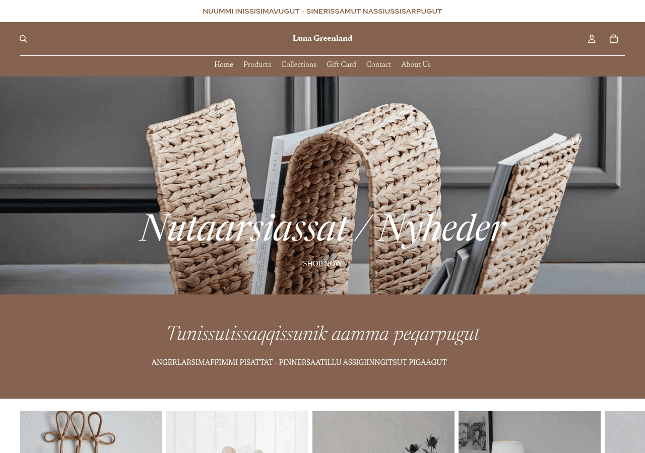 Screenshot of lunagreenland.com