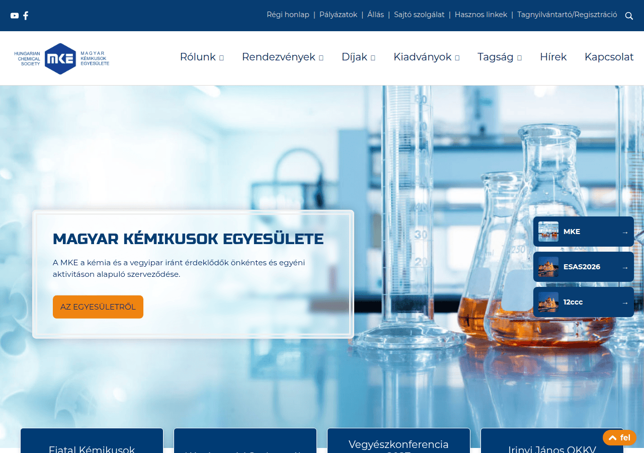 Screenshot of mke.org.hu