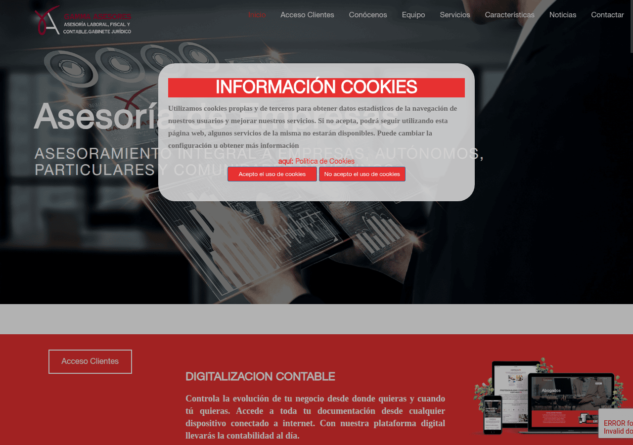 Screenshot of grupogammaasesores.eu