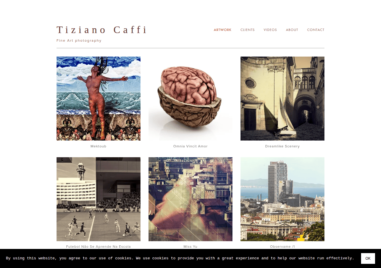 Screenshot of tizianocaffi.com