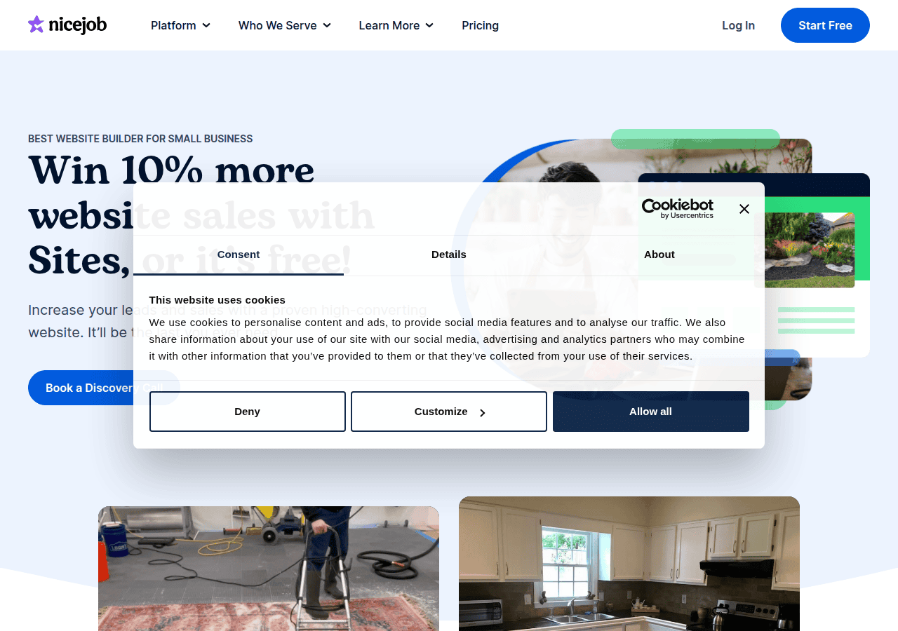 Screenshot of nicejob.com