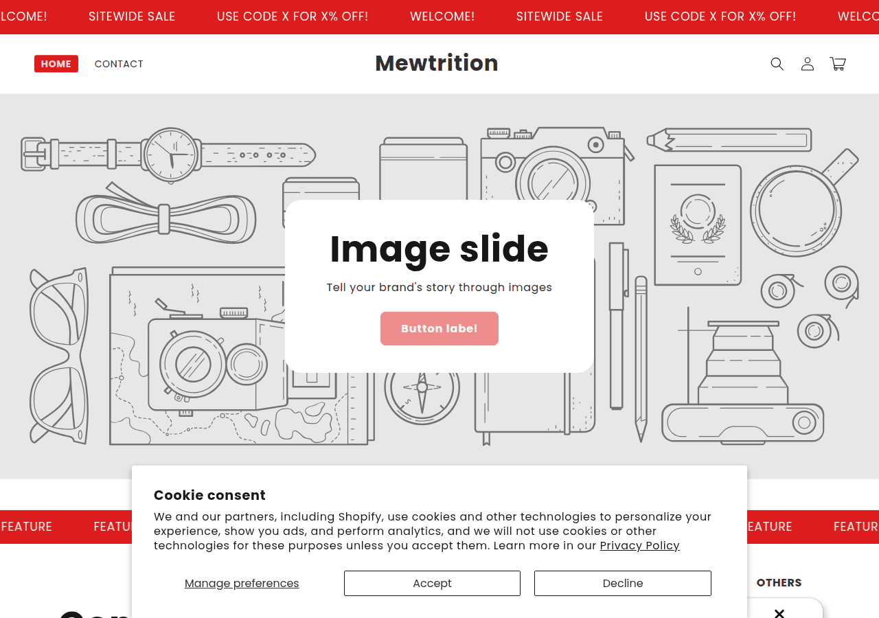 Screenshot of mewtrition.com