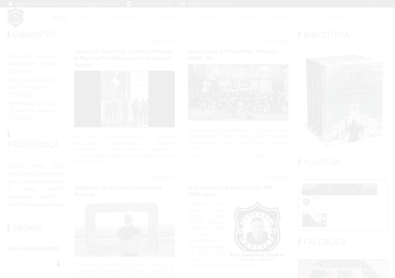 Screenshot of mk-veterani.hr