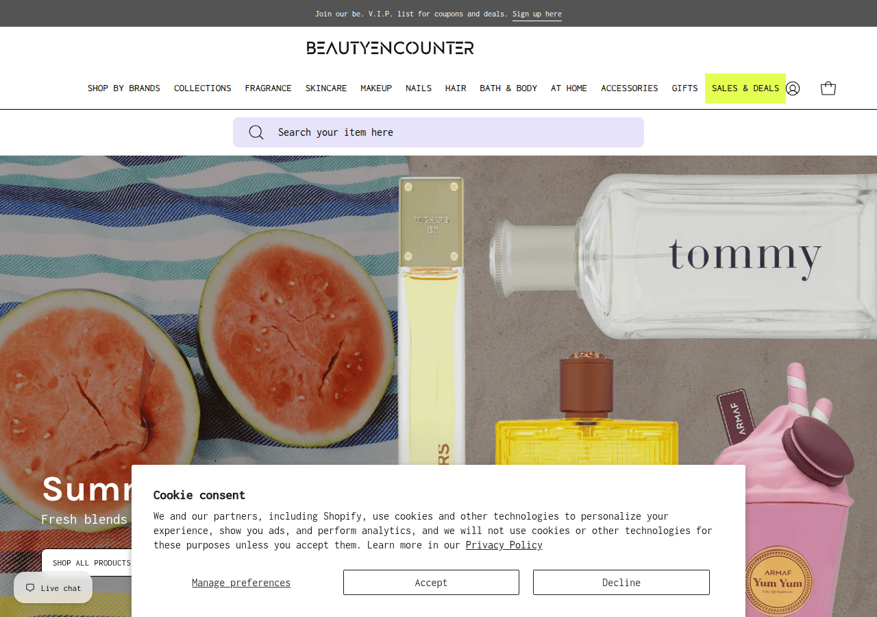 Screenshot of beautyencounter.com