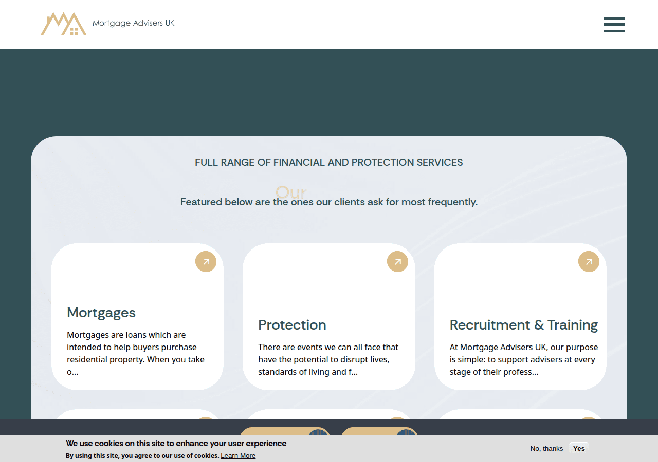 Screenshot of mortgageadvisersuk.com