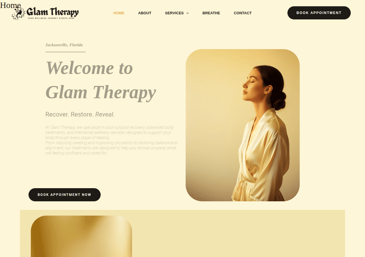 Screenshot of glamtherapyduval.com