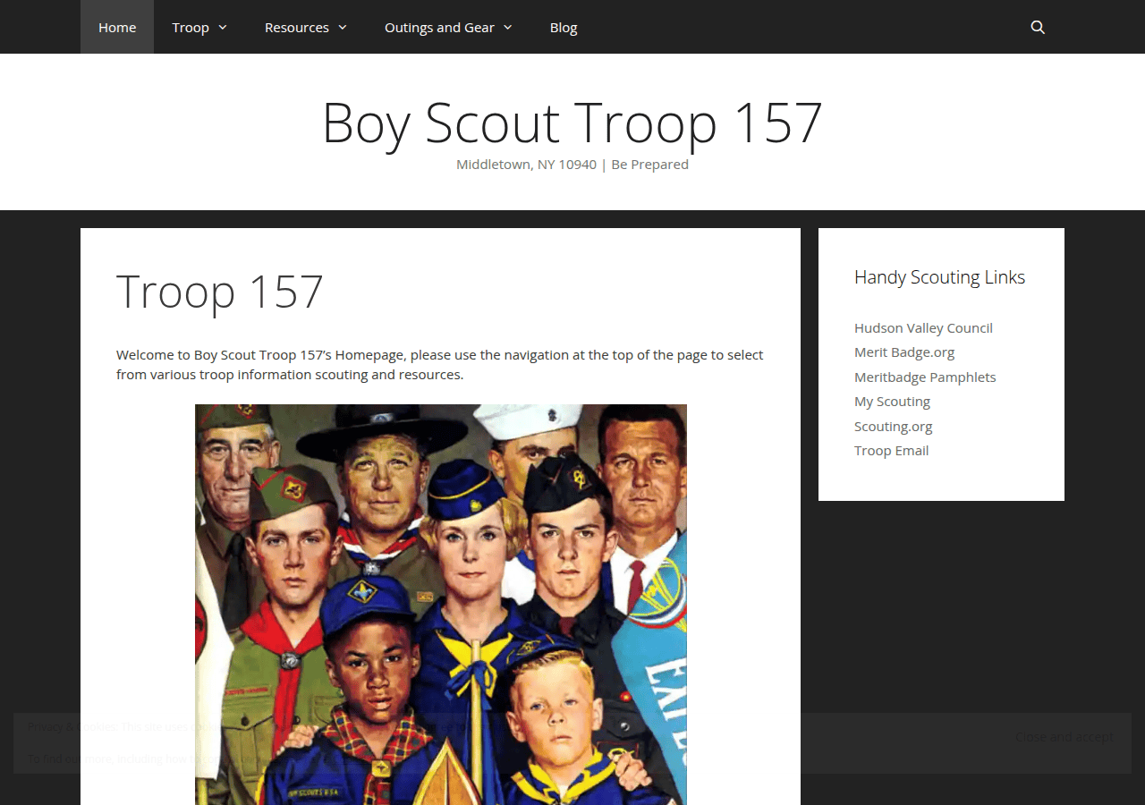 Screenshot of bsa157.org