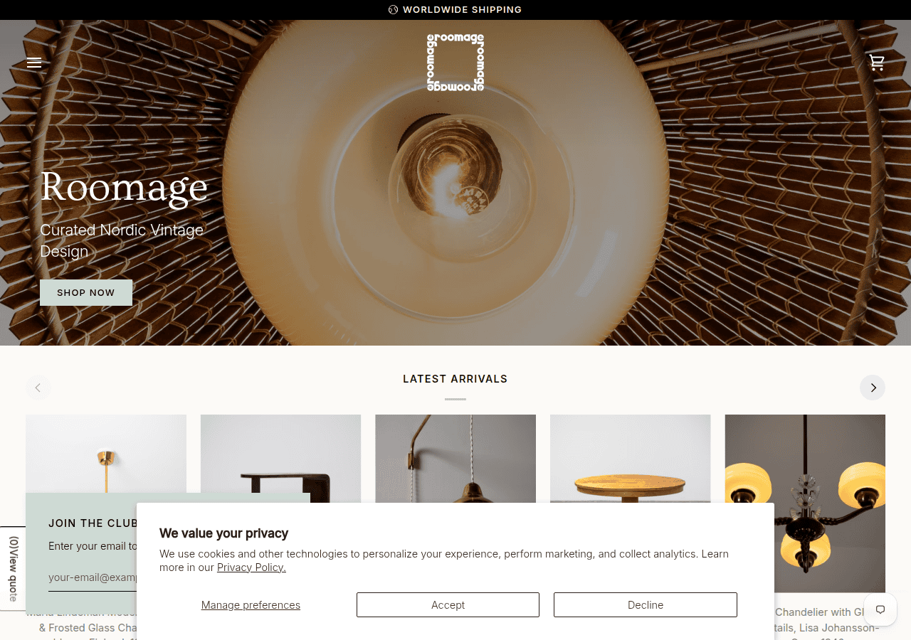 Screenshot of roomage.fi