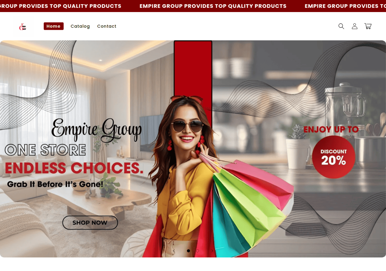 Screenshot of empiregroup.store