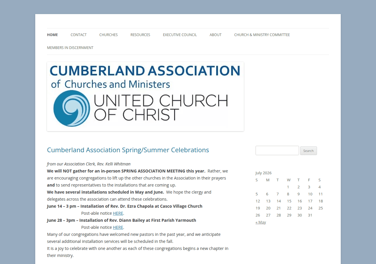 Screenshot of cumberlandassoc.org