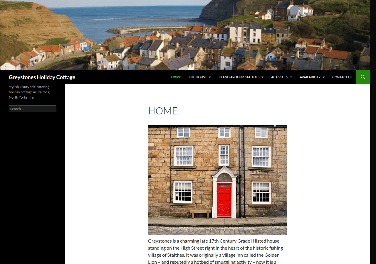 Screenshot of greystones-staithes.co.uk