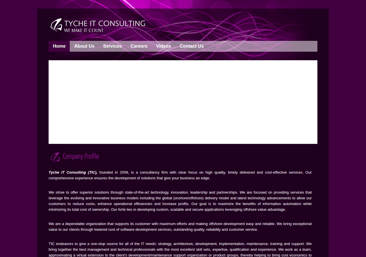 Screenshot of tyche-consulting.com