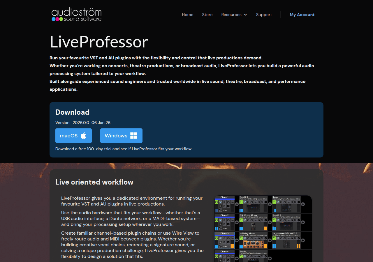 Screenshot of audiostrom.com