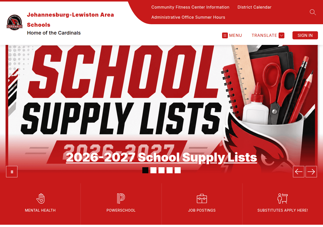 Screenshot of jlas.org