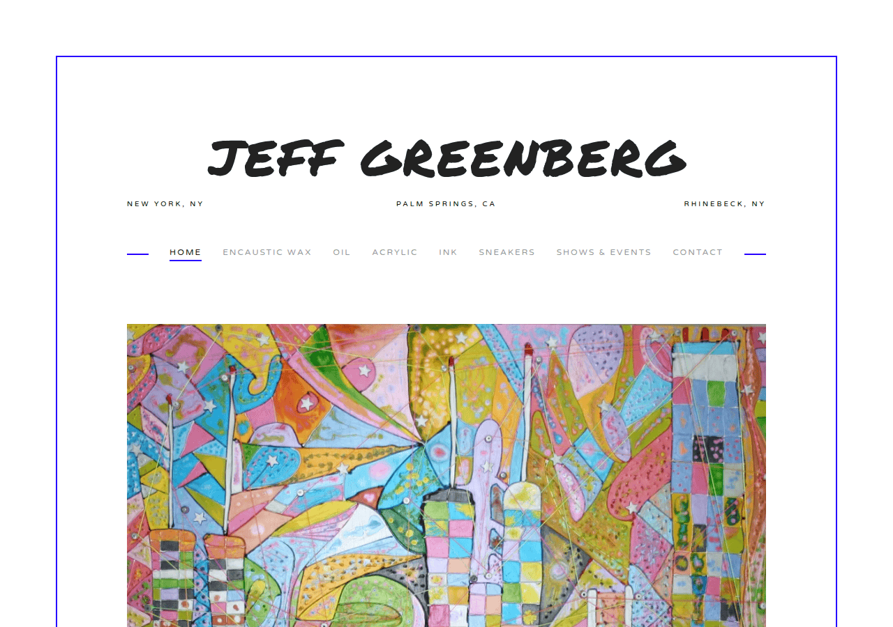 Screenshot of jgartworx.com