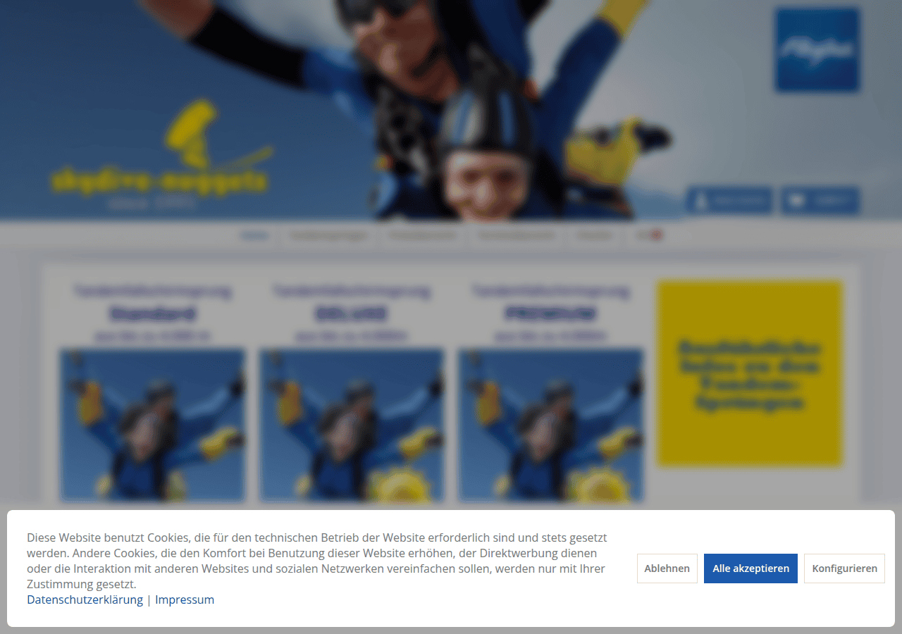 Screenshot of skydive-nuggets.de
