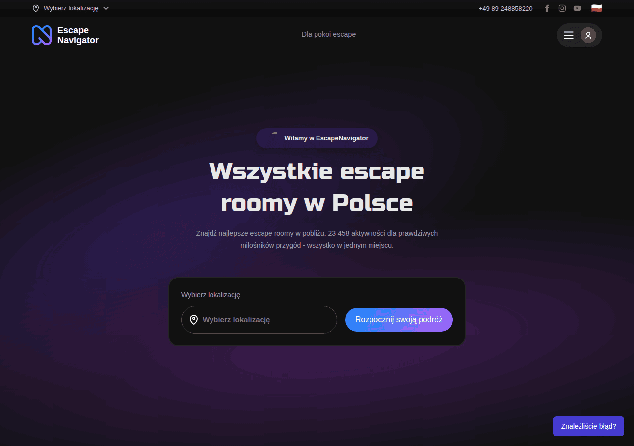 Screenshot of escapenavigator.pl