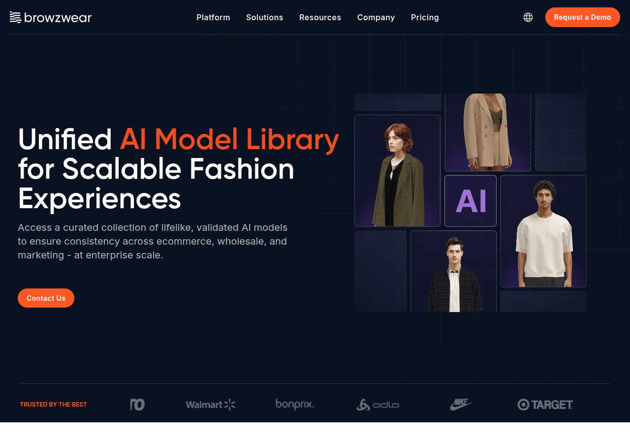 Screenshot of browzwear.com