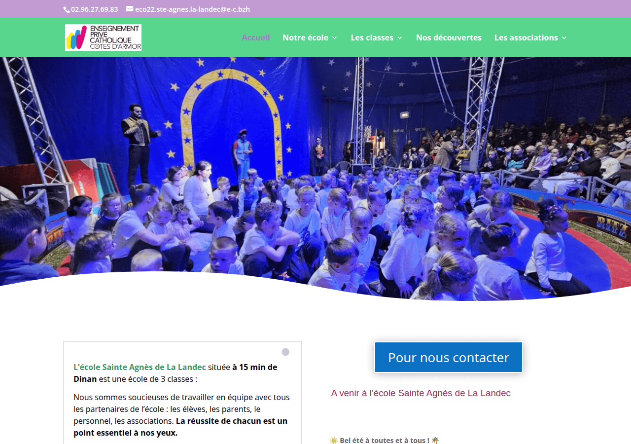 Screenshot of ecolesteagneslalandec.fr