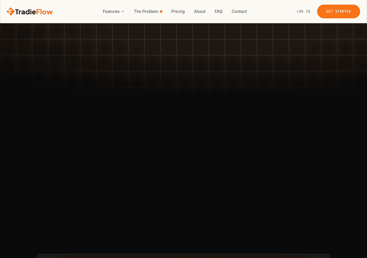 Screenshot of tradieflow.uk