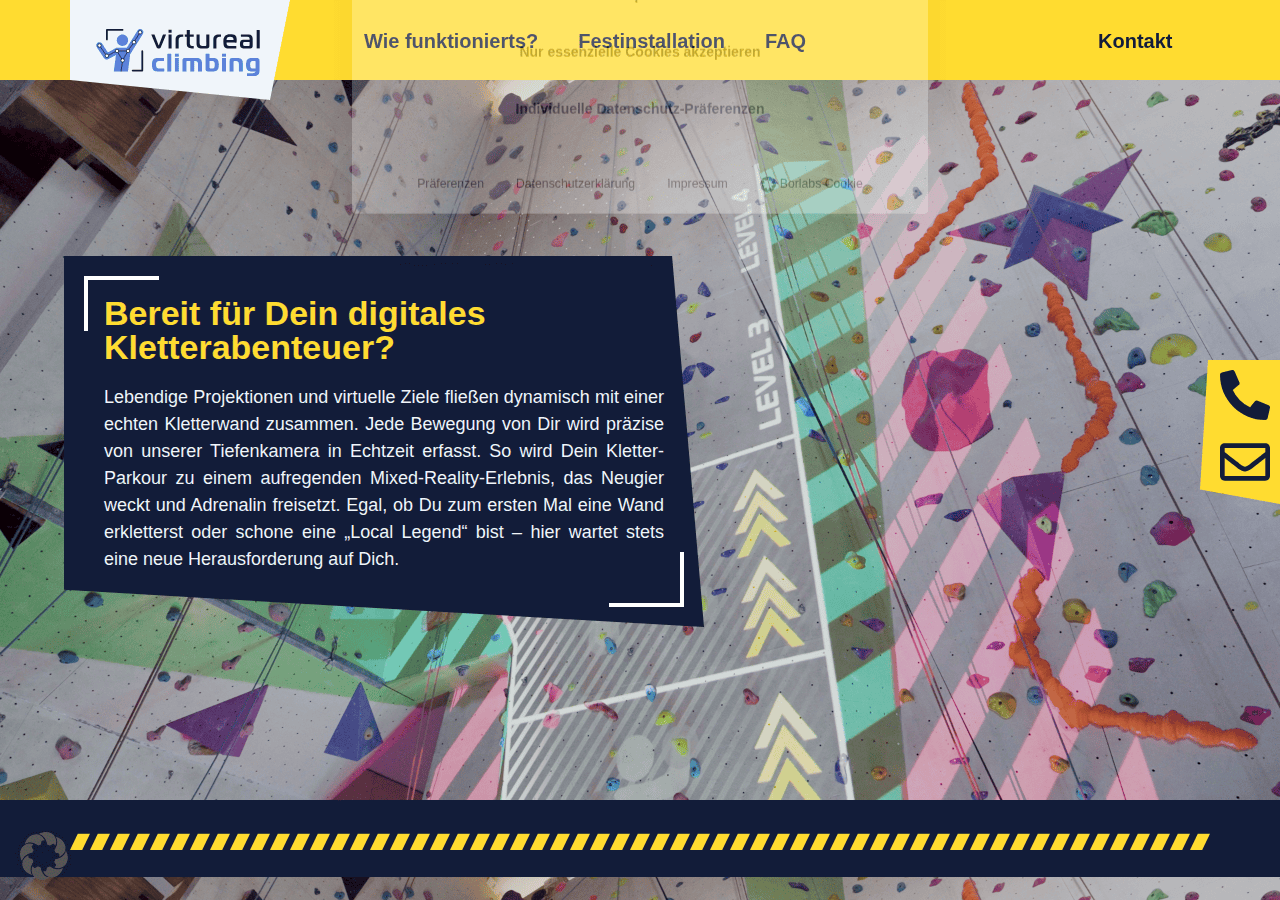 Screenshot of virtureal-climbing.com