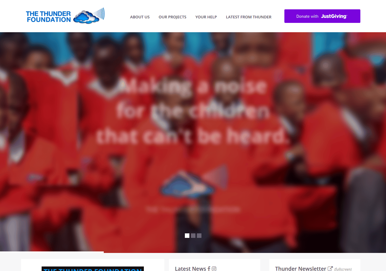 Screenshot of thethunderfoundation.org