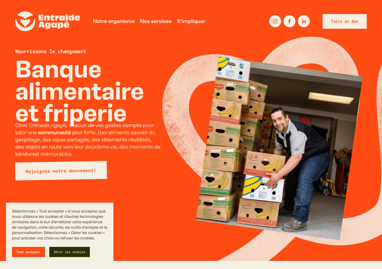 Screenshot of entraideagape.org