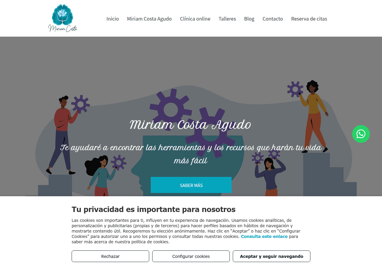 Screenshot of miriamcosta.com