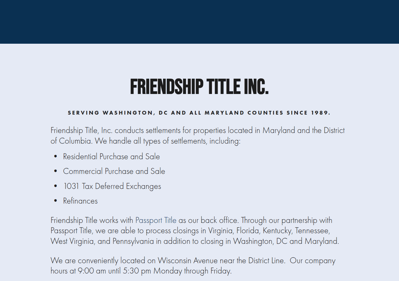 Screenshot of friendshiptitle.com