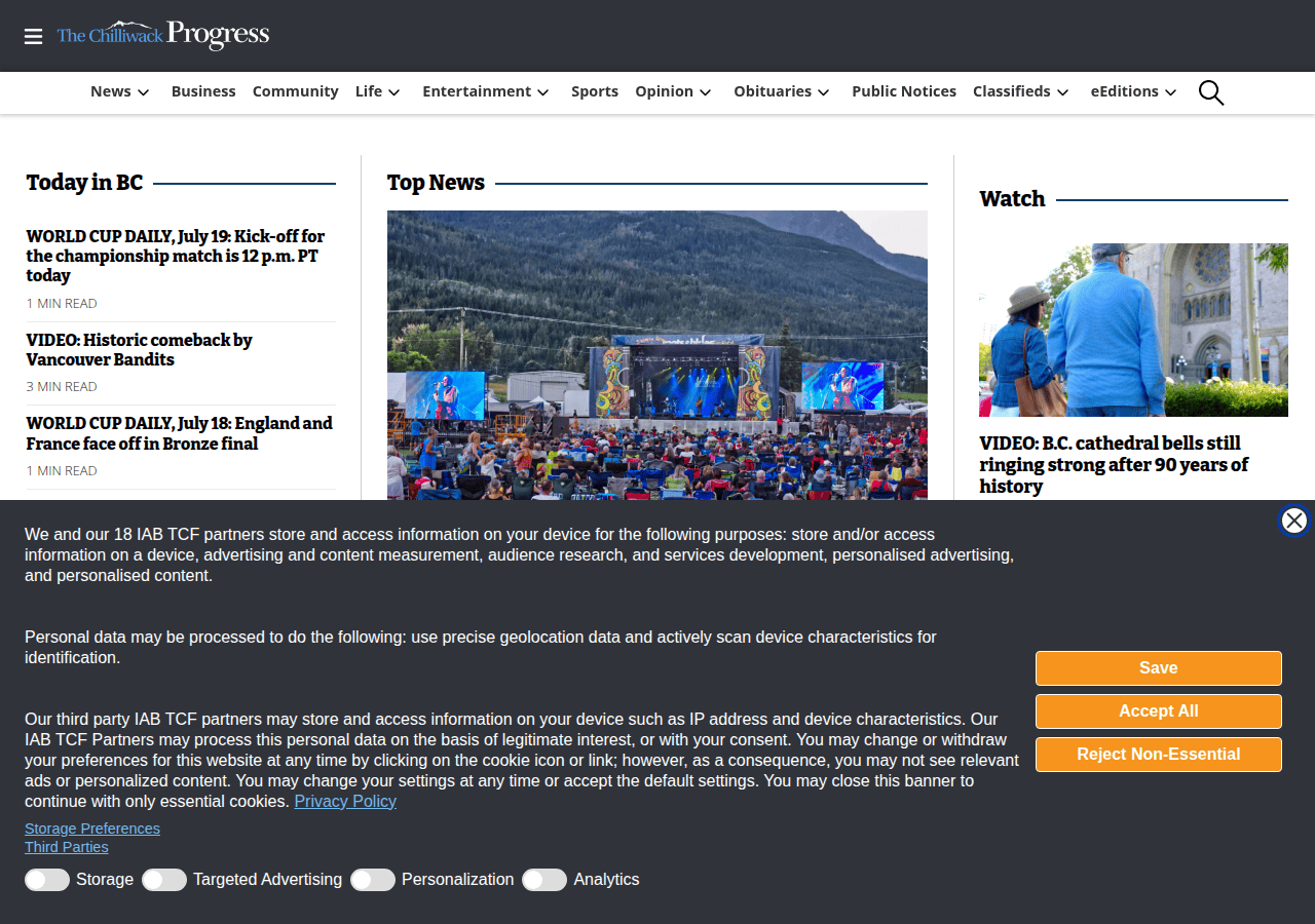 Screenshot of theprogress.com