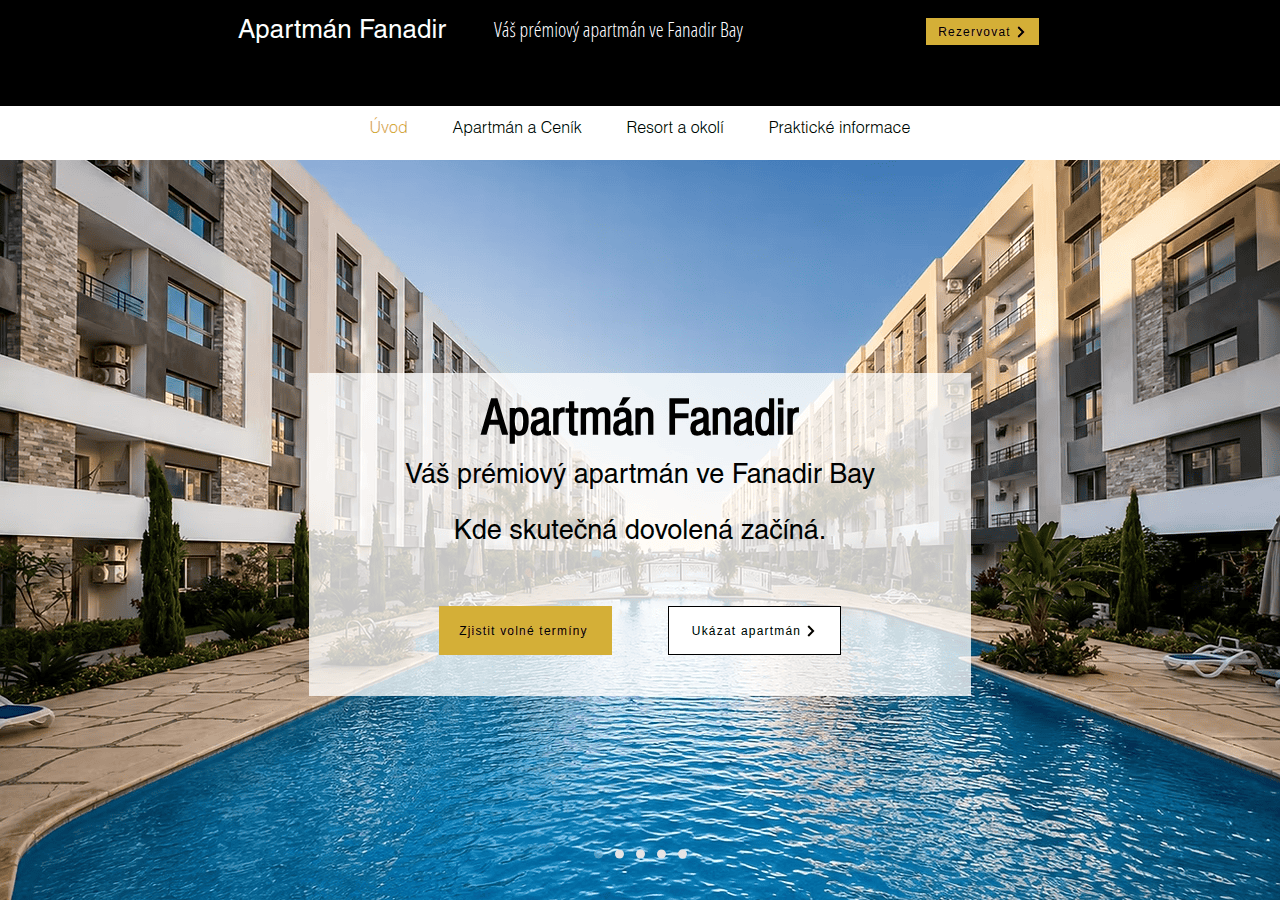 Screenshot of apartmanfanadir.com