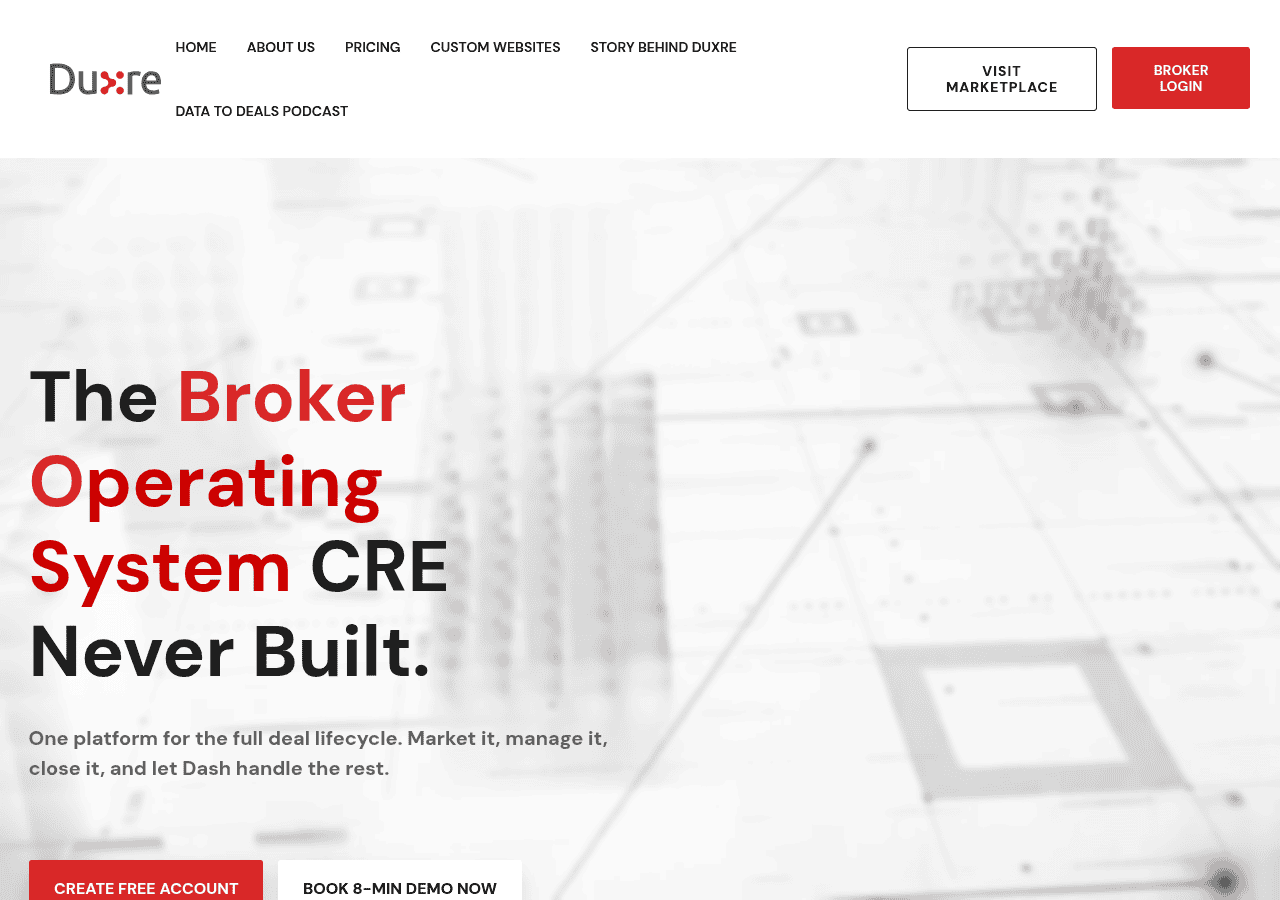 Screenshot of duxre.com