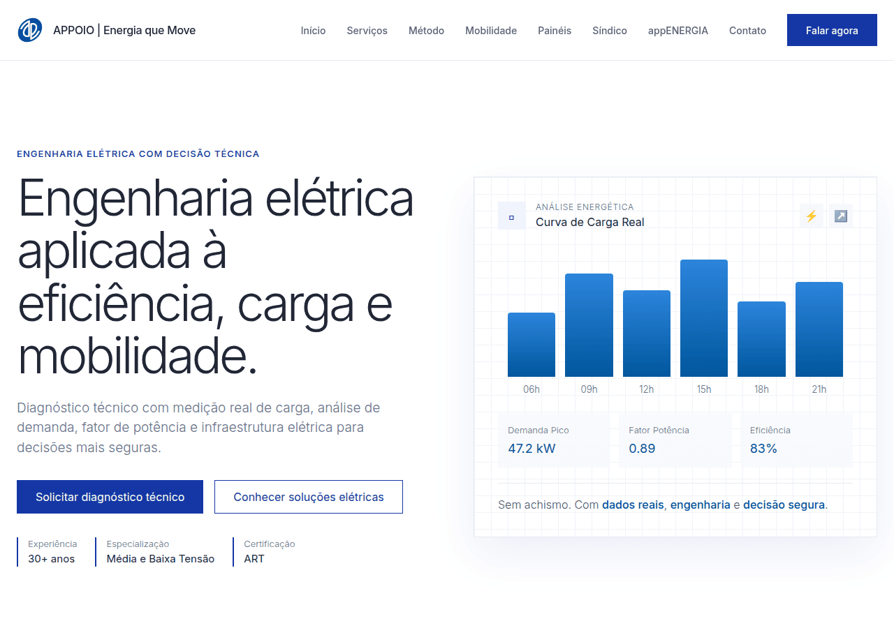 Screenshot of appoio.com.br