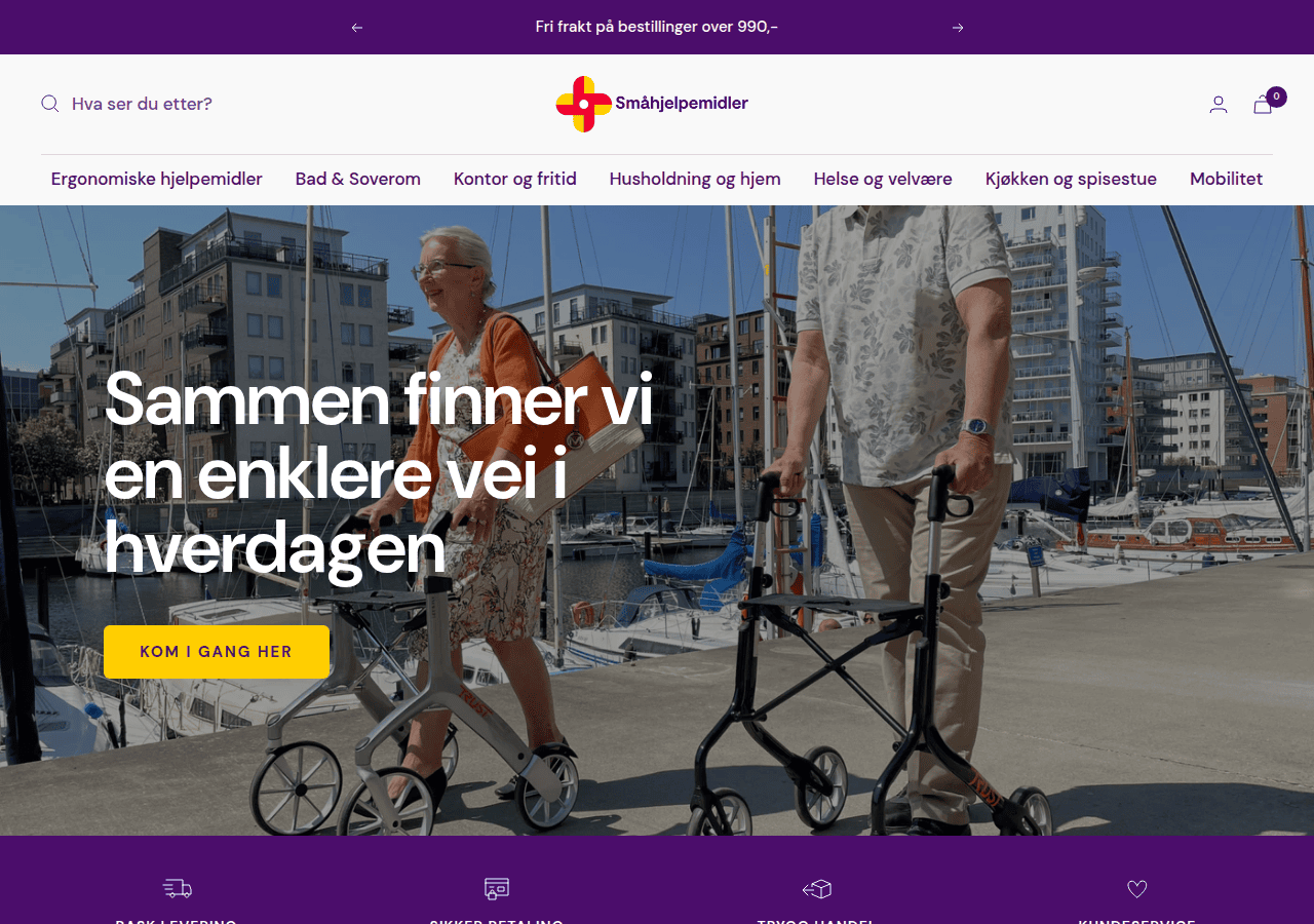 Screenshot of smahjelpemidler.no