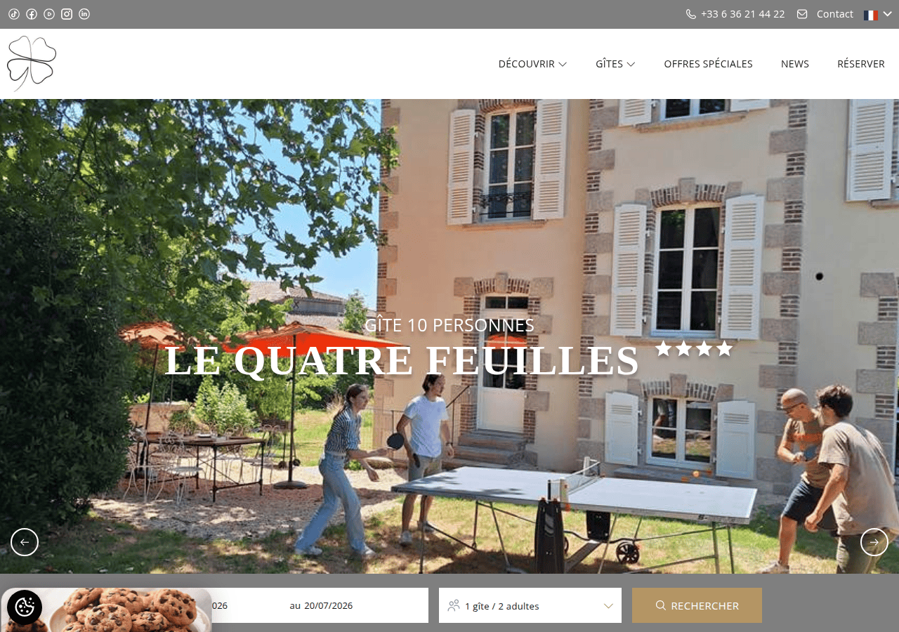 Screenshot of lequatrefeuilles.com