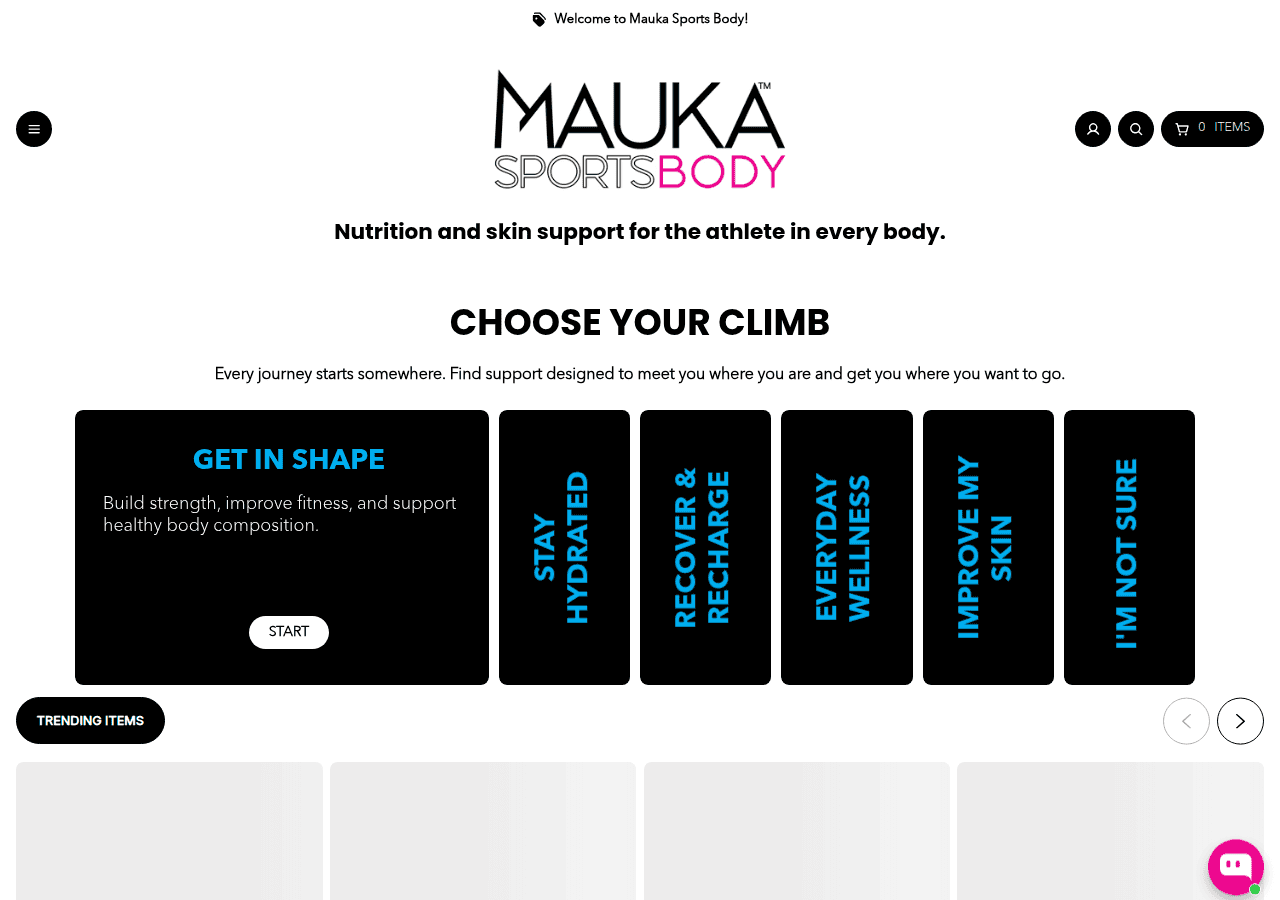 Screenshot of maukasports.com