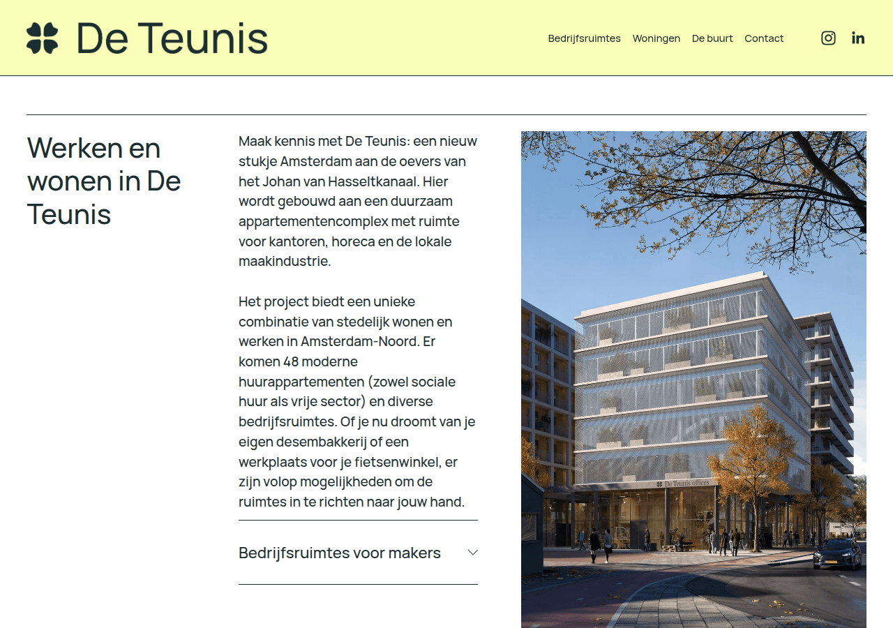Screenshot of deteunis.nl