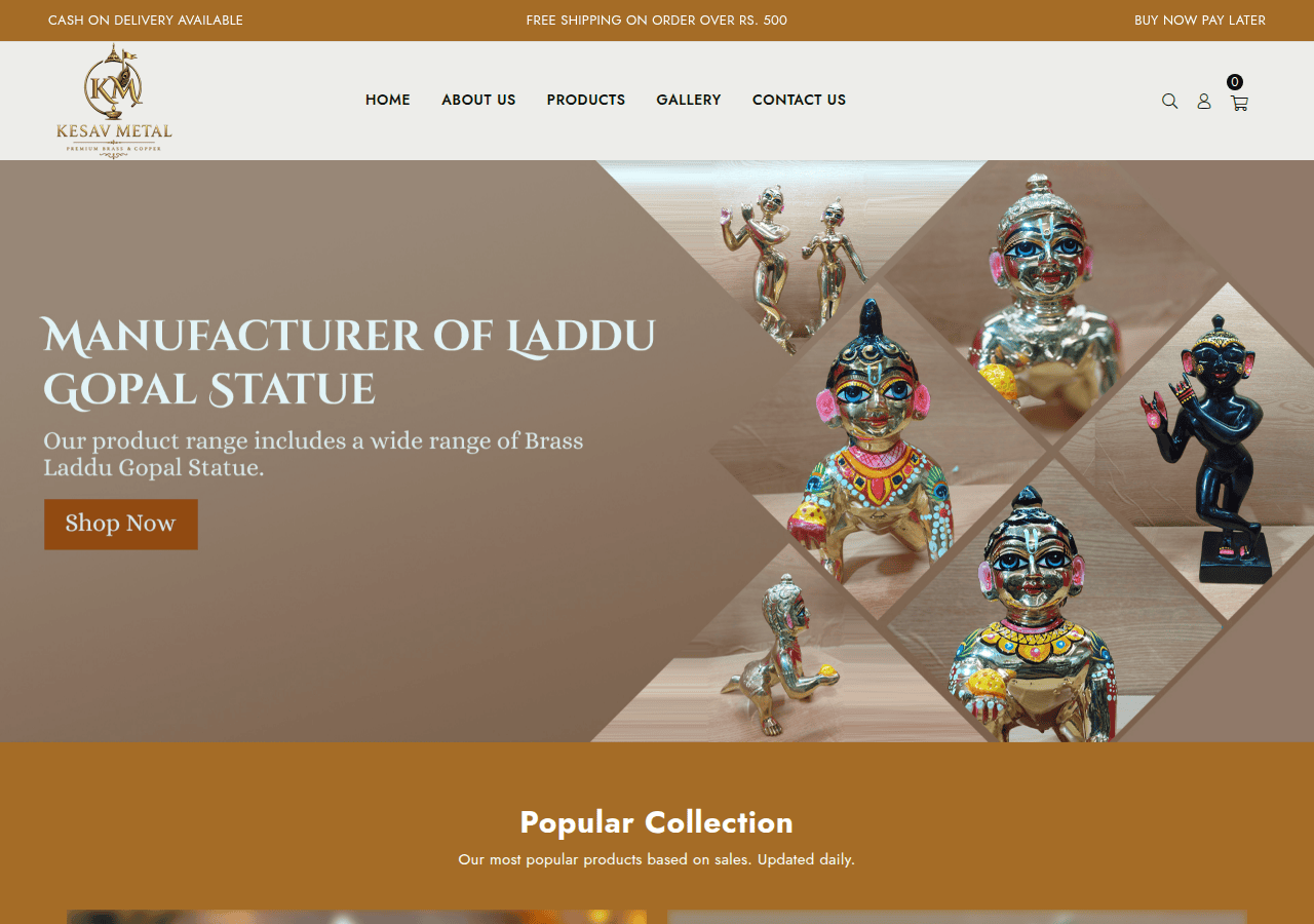 Screenshot of kesavmetal.com