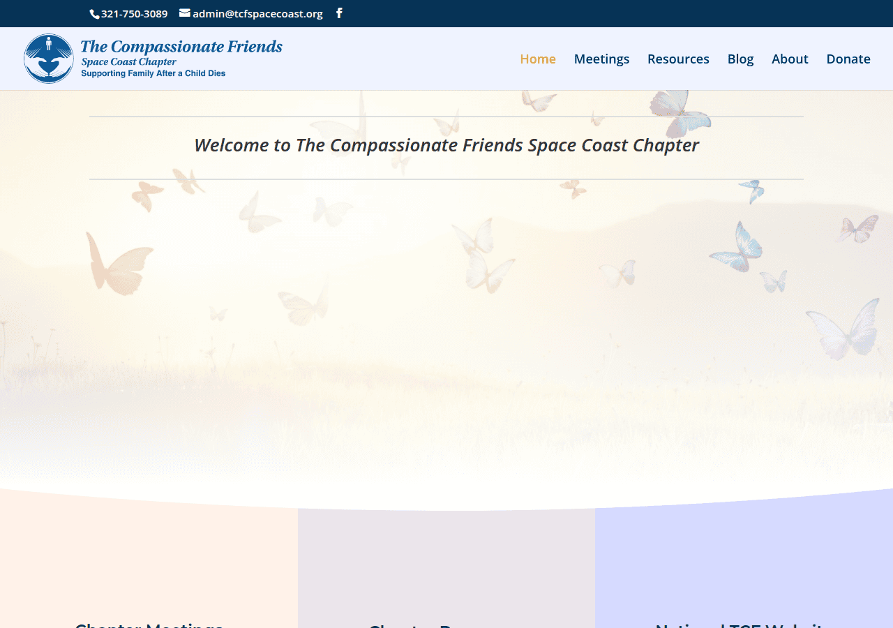 Screenshot of tcfspacecoast.org
